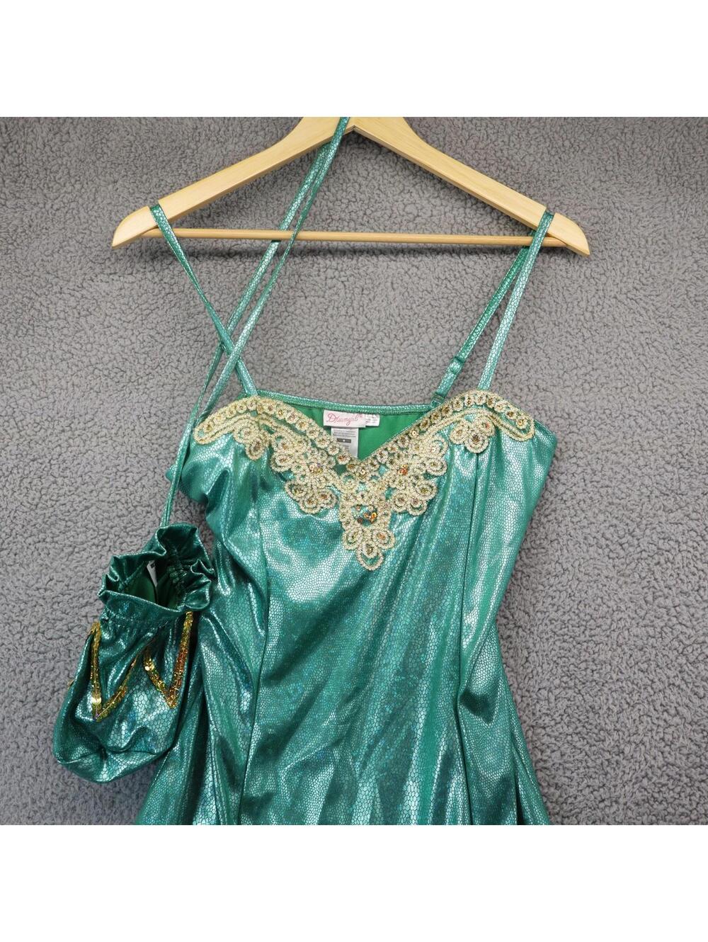 Tinkerbell Women XL Costume Dreamgirl Disney Dress+Bag+Wand